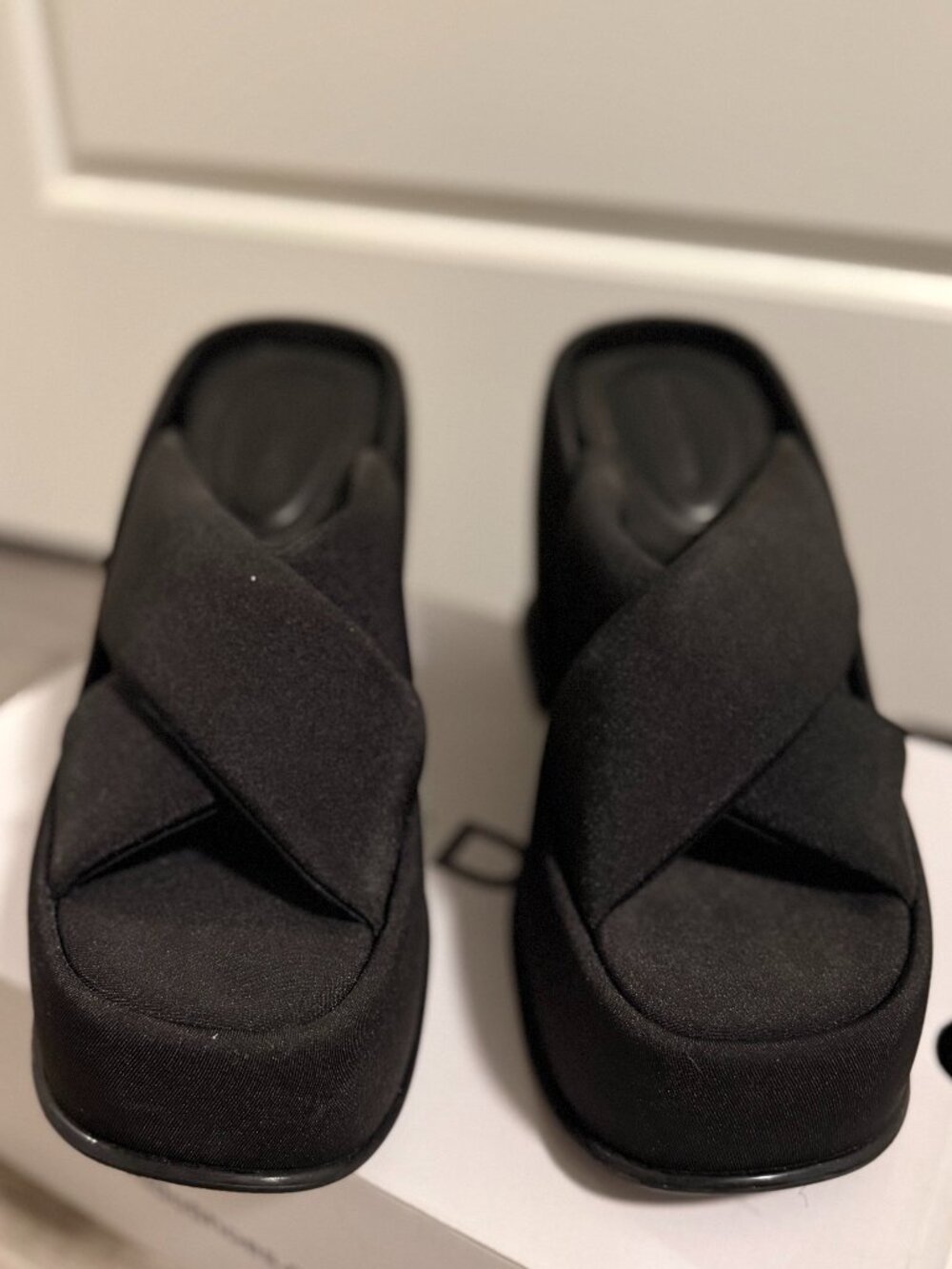Charles & Keith Strap Crossover Platform Mules